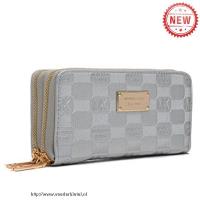 michael kors jet set double zip around groot zilver portefeuilles Allure Prijs a4qjm708